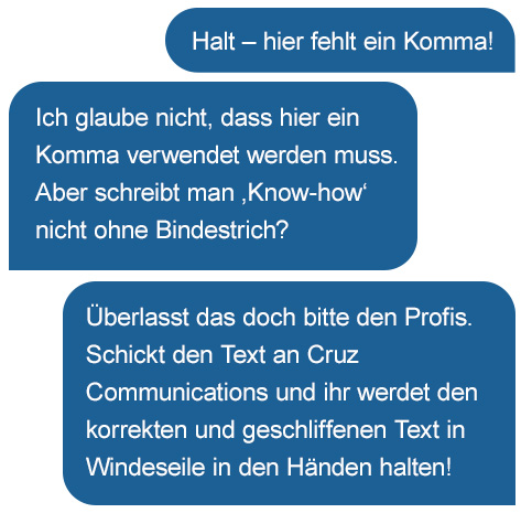 Dialog über die Sinnhaftigkeit eines Lektorates